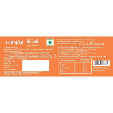 GIRNAR- Kesari Masala Tea-25 Tea Bags